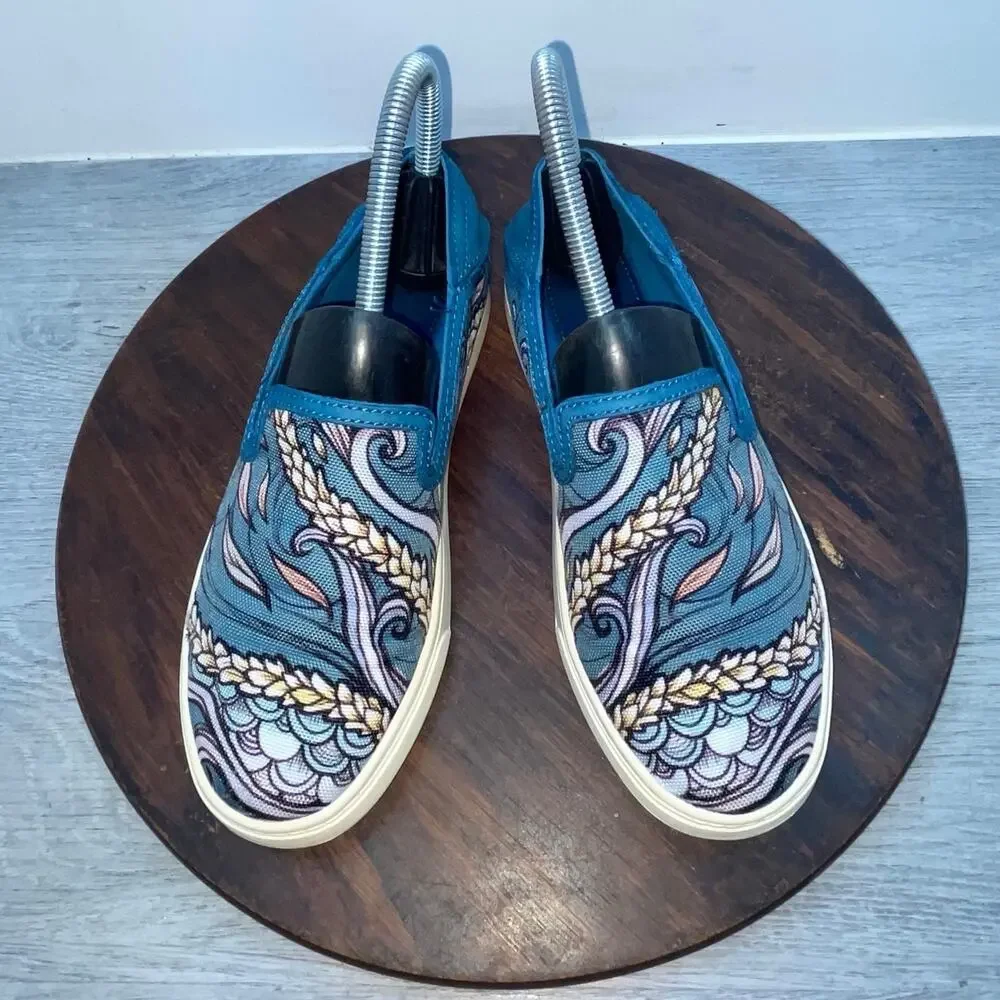 Olukai Kailua Hoa Wooden Wave Slip On Flats Shoes Sneakers Womens Size 6